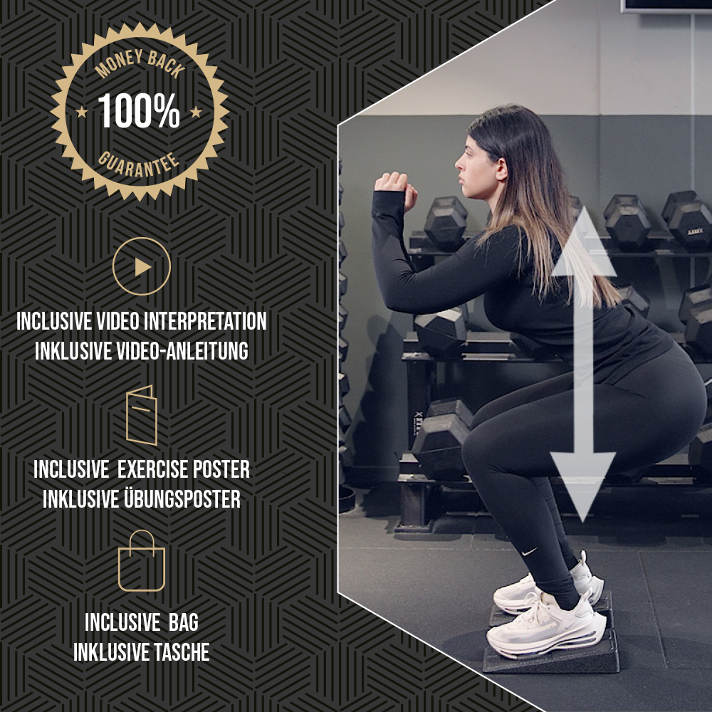 Set 3 Zeppe Per Allungamento Polpacci | Cunei Regolabili 9°-36° In Schiuma EPP | Per Stretching, Fascite, Tendini, Squat | Fitness E Fisioterapia